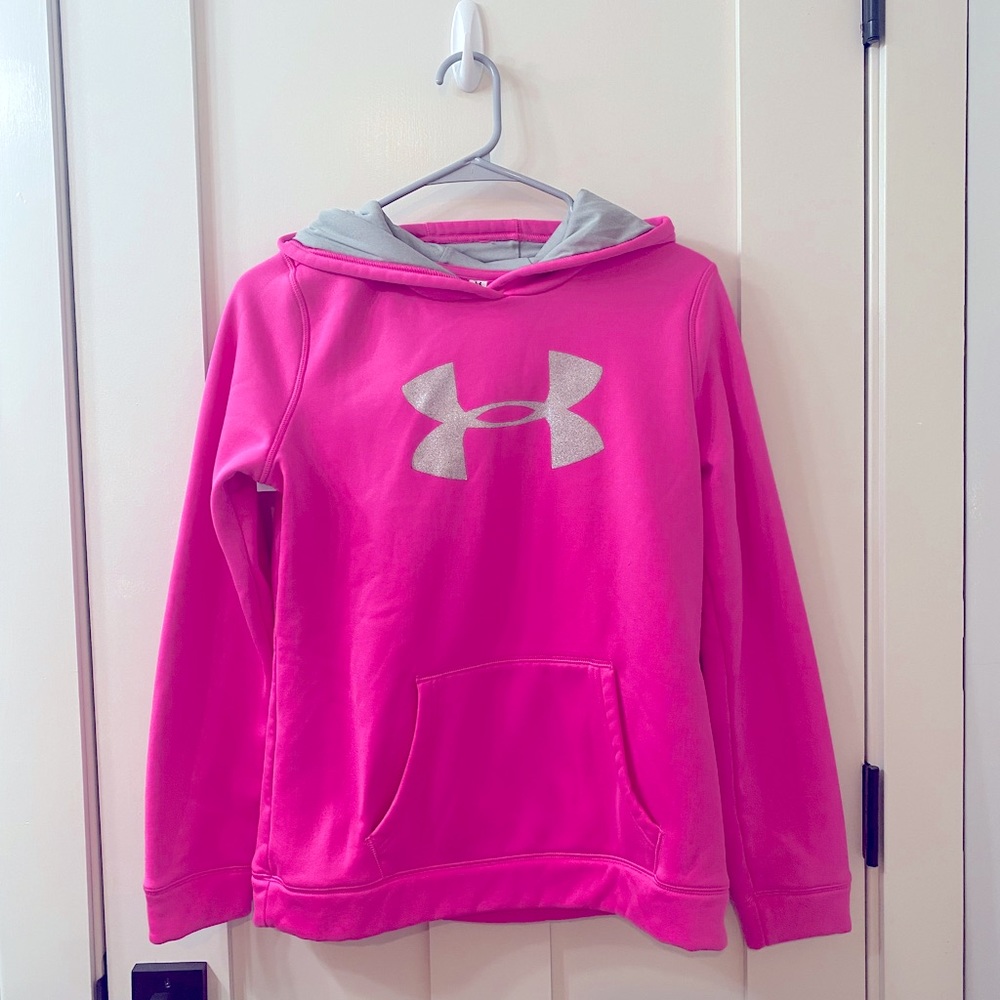 Under Armour neon pink hoodie